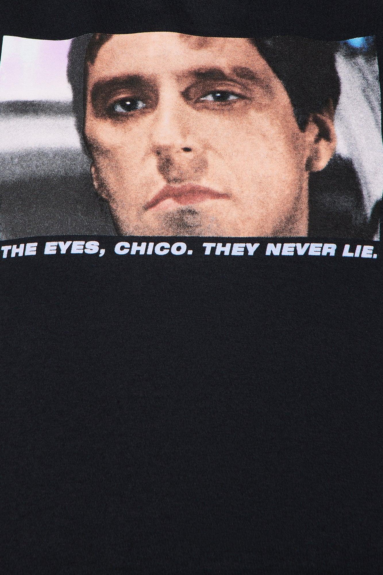 Scarface Eyes Never Lie Cropped Tee - Black Female Product Image