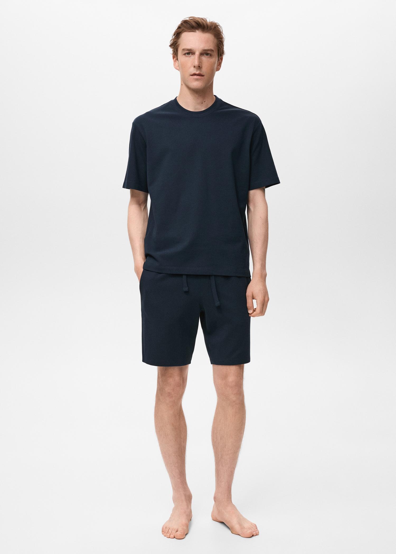 Cotton pyjama shorts pack - Men | MANGO USA Product Image