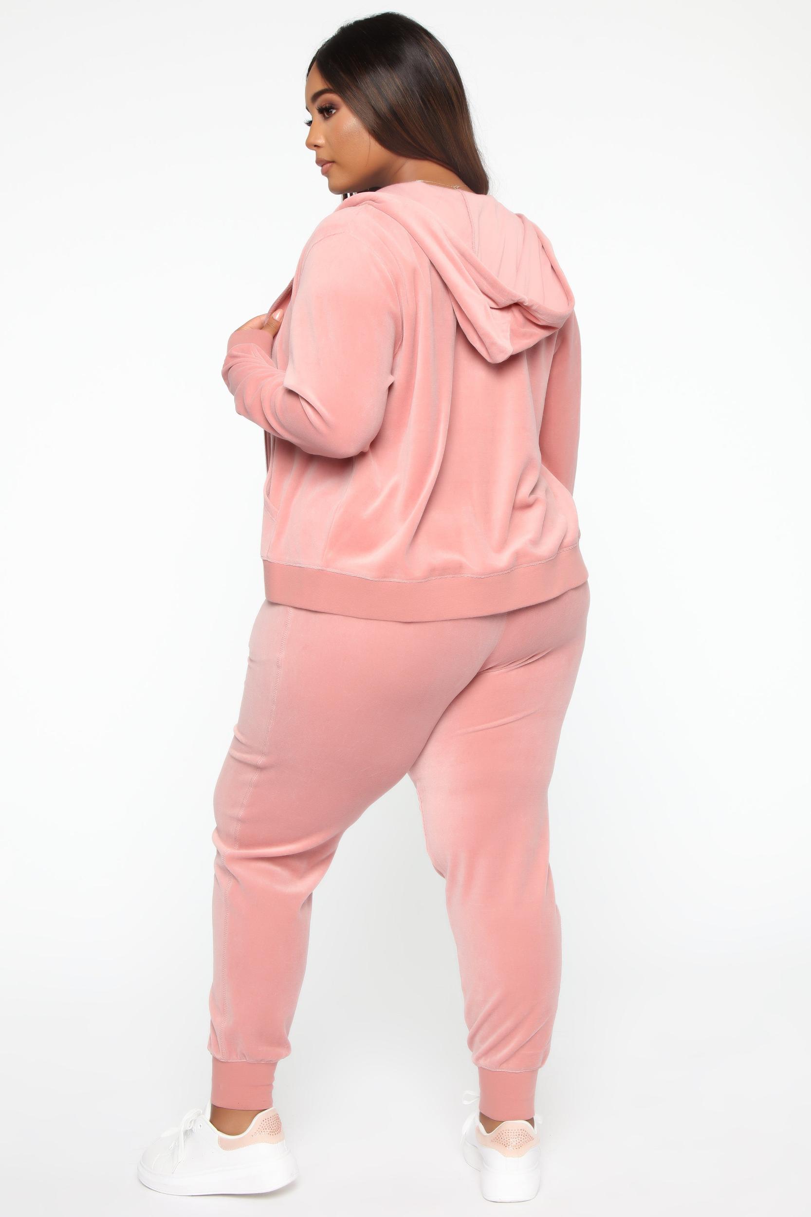 The Original Trendsetter Velour Set - Mauve Product Image