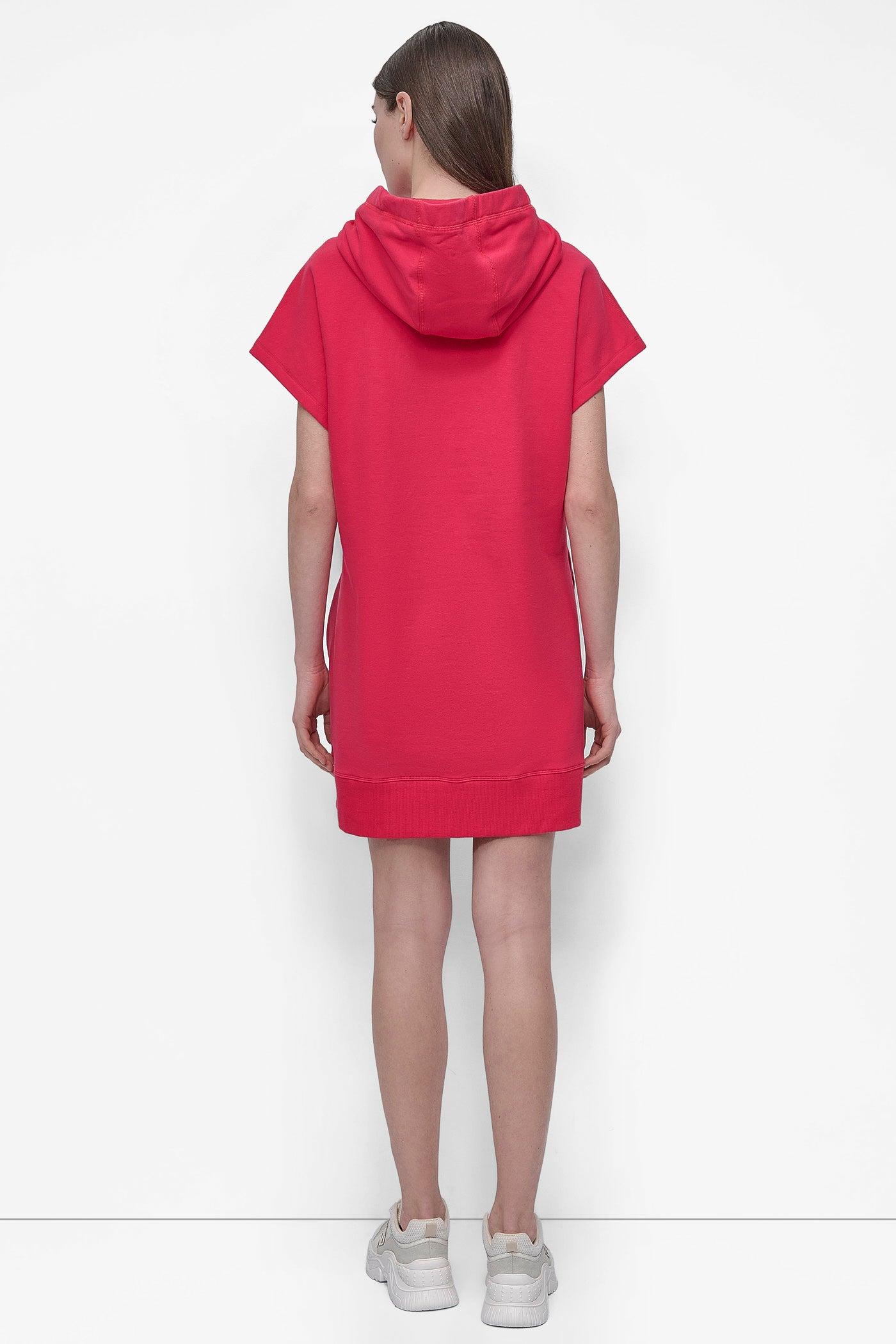 LOGO DRAWSTRING MINI HOODIE DRESS Product Image