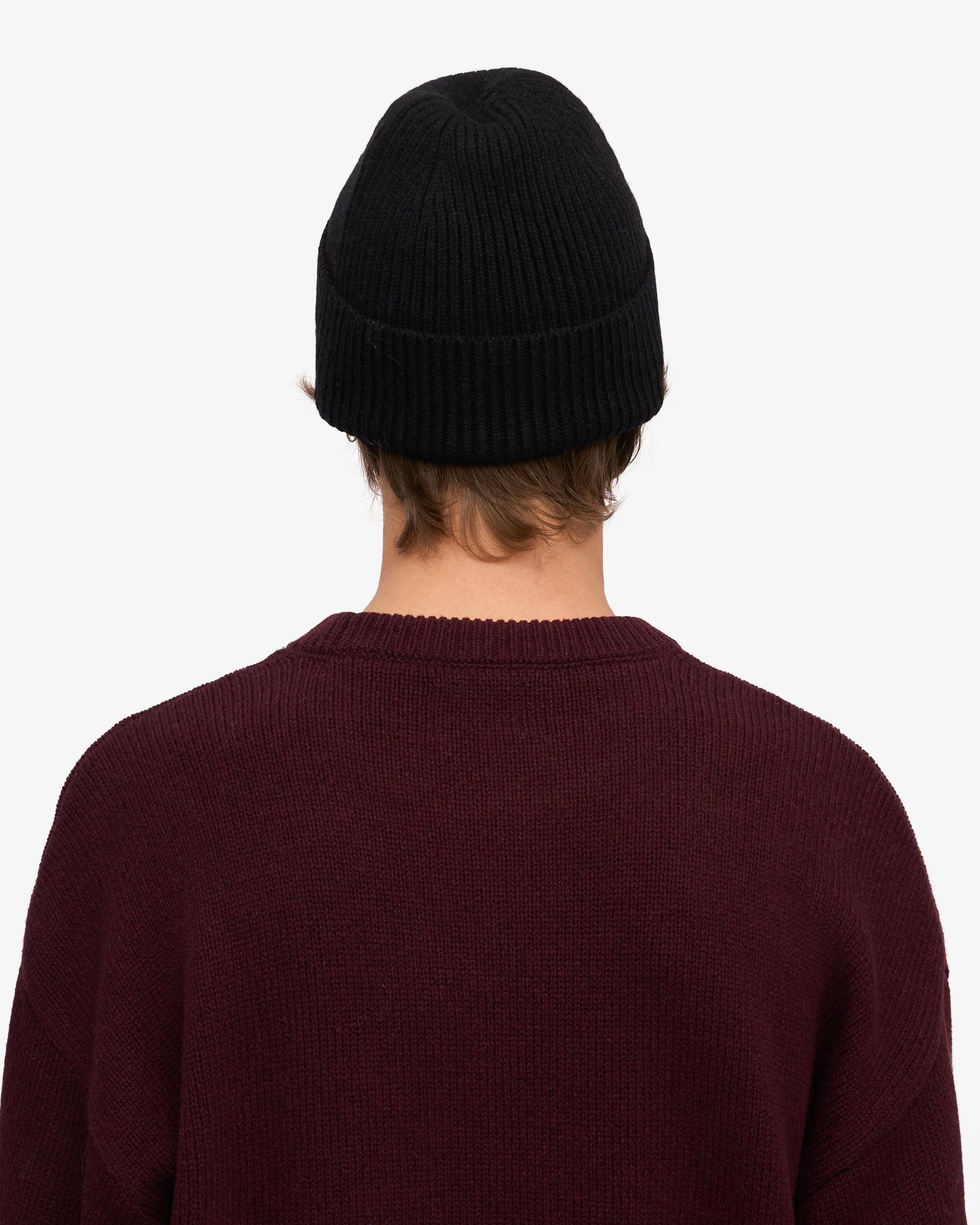 Merino Wool Beanie - Deep Black Product Image