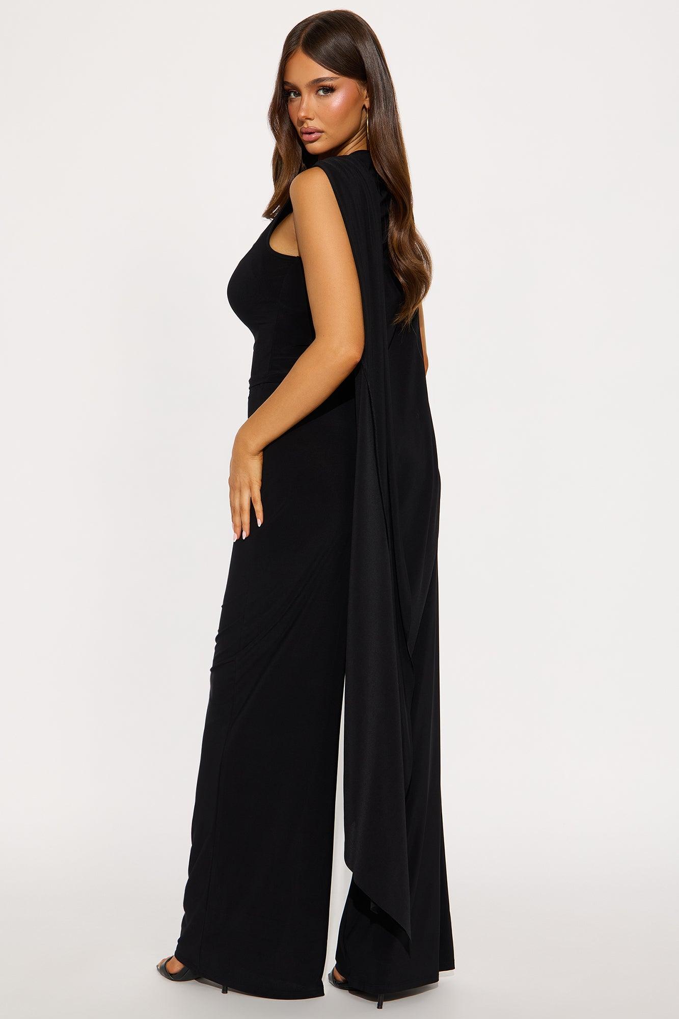 Felicity Draped Pant Set - Black Female Product Image