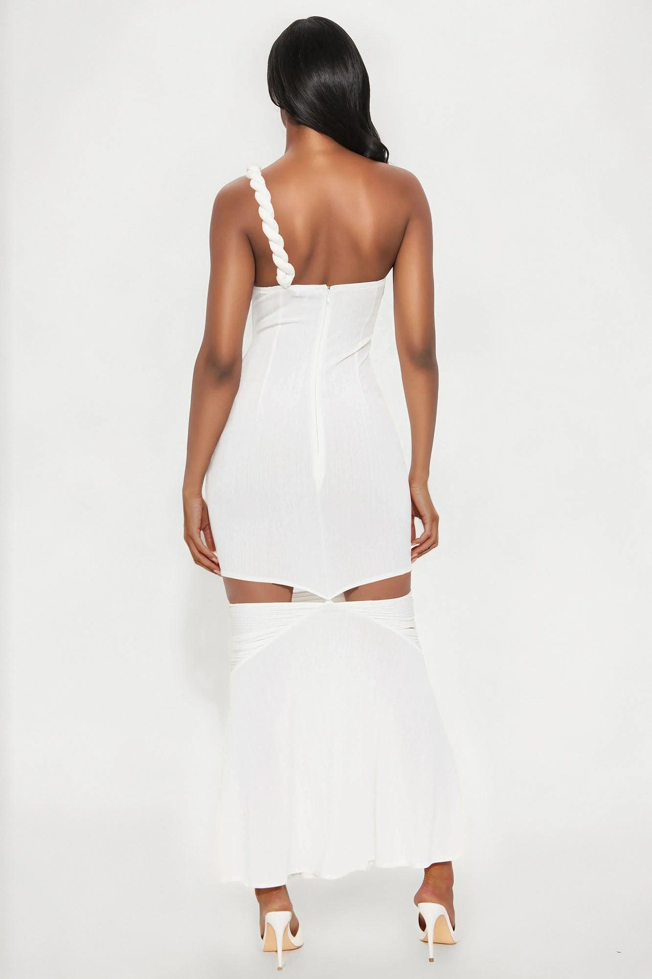 Twist It Up Maxi Dress - White Female Product Image