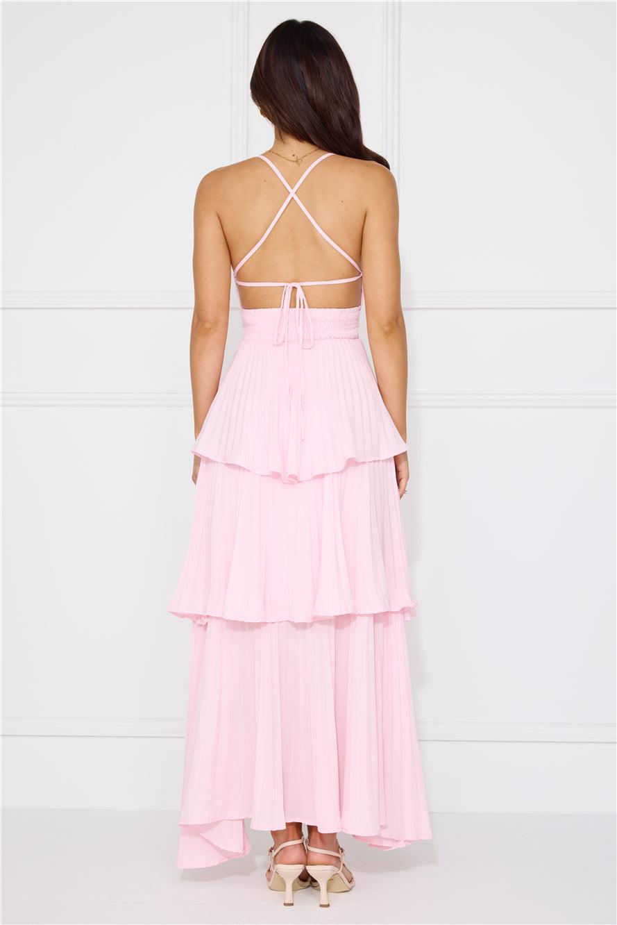 Fashionably Ever After Maxi Dress Pink Product Image