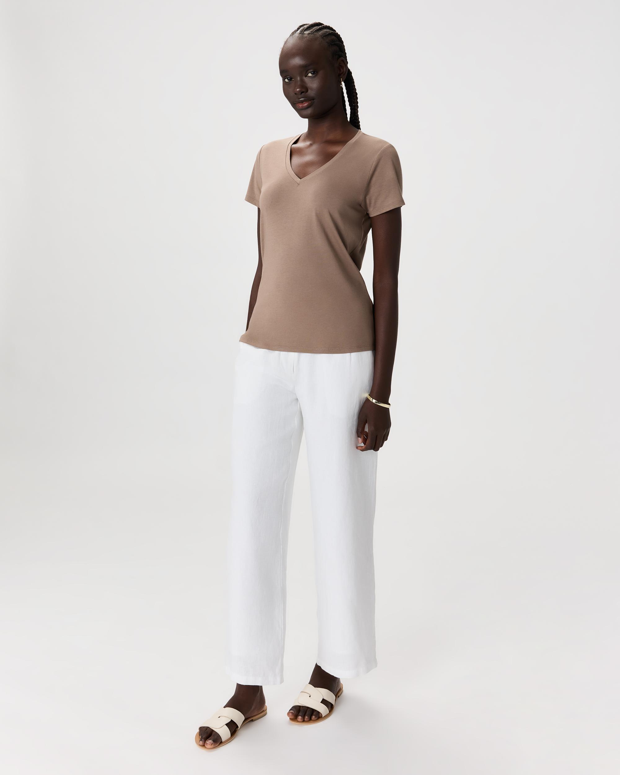 Quince | Women's Cotton Modal V-Neck T-Shirt Cotton/Modal Product Image