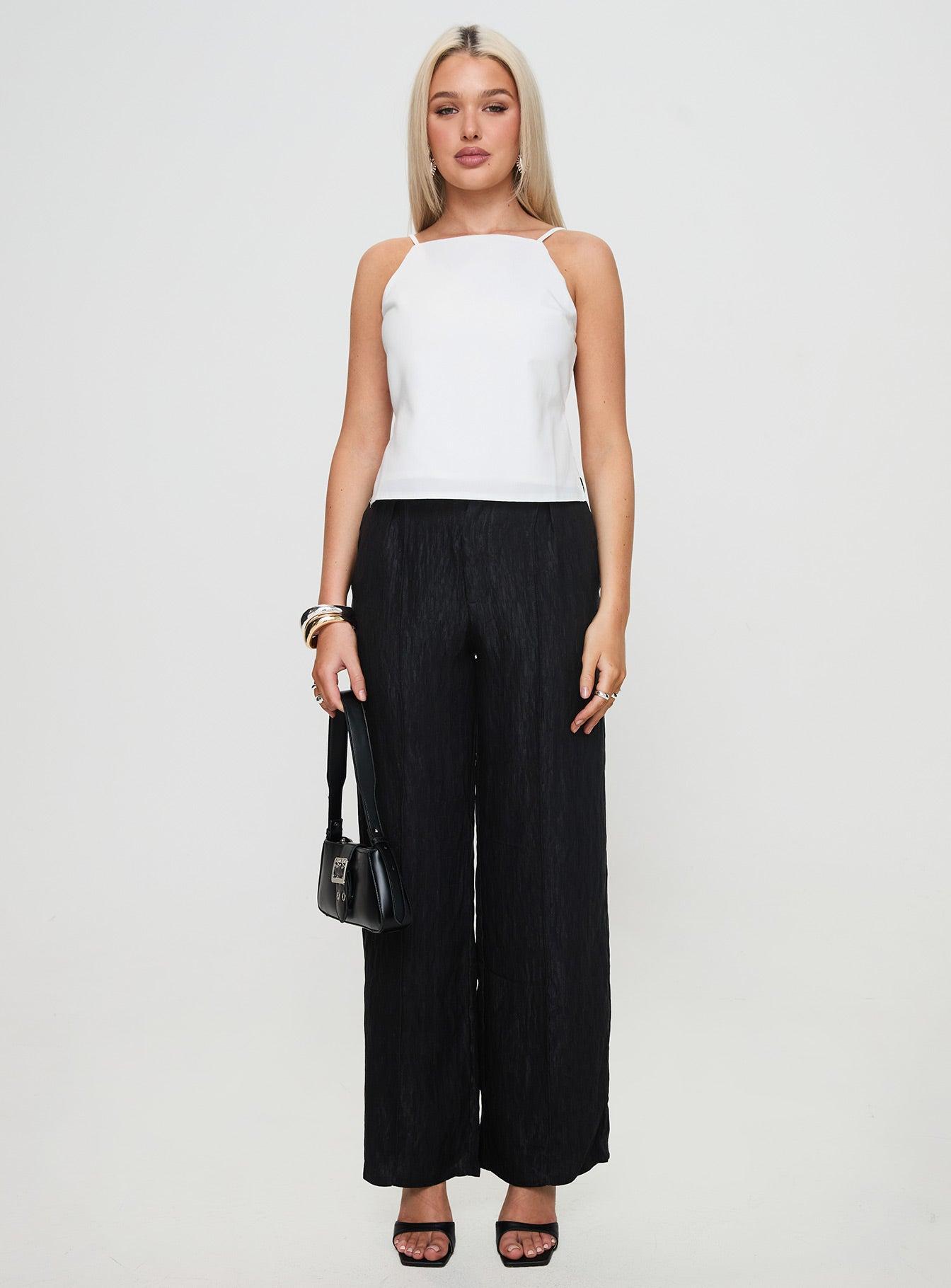 Bonnet Wide Leg Pants Black Product Image