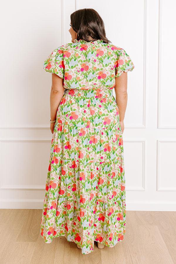Dahlia Daydream Floral Maxi Dress Curves Product Image