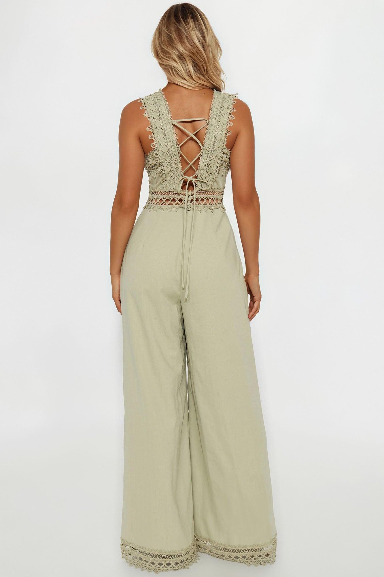 Spread Your Wings Jumpsuit - Sage Product Image