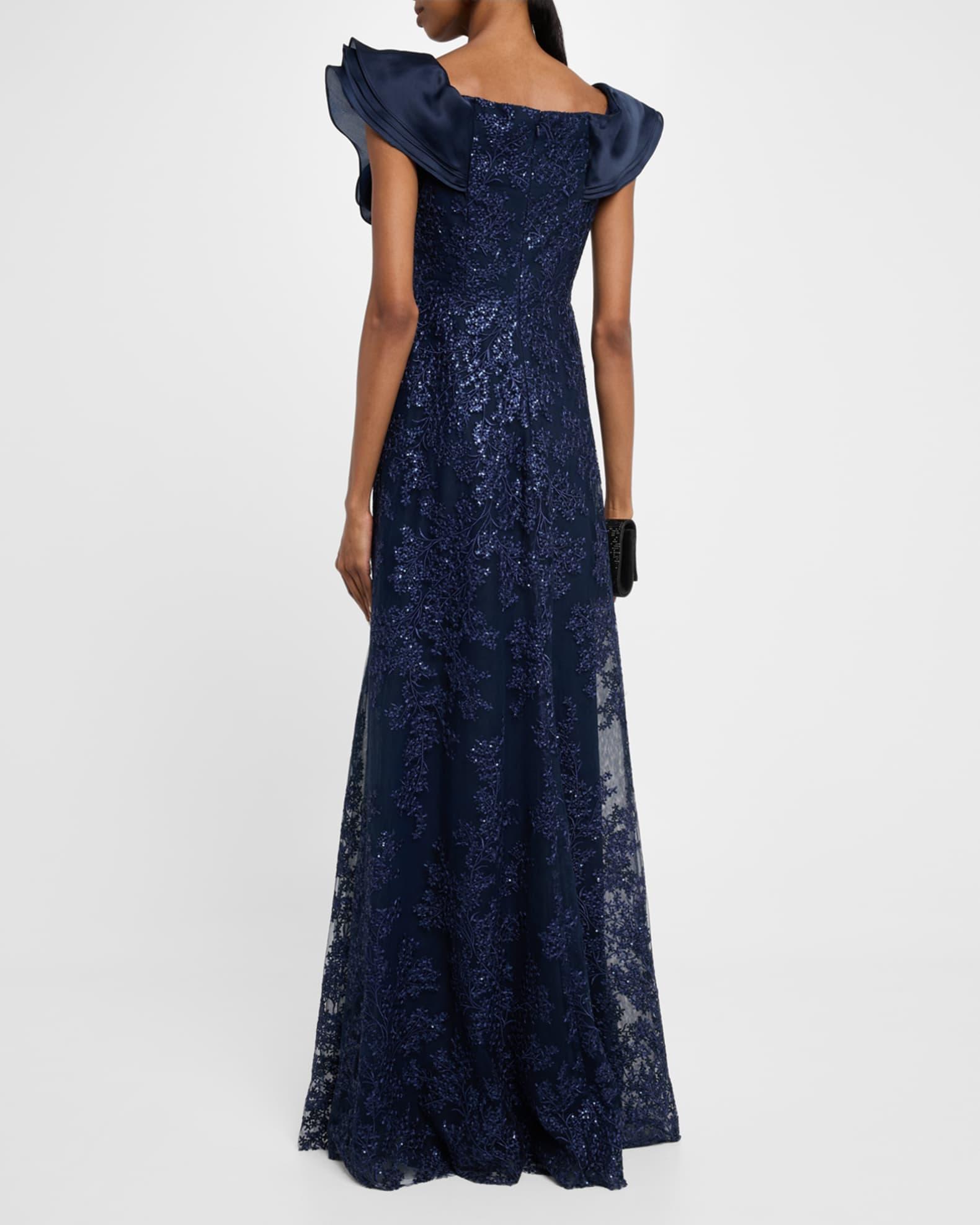 Sequin Embroidered Organza & Tulle Gown Product Image