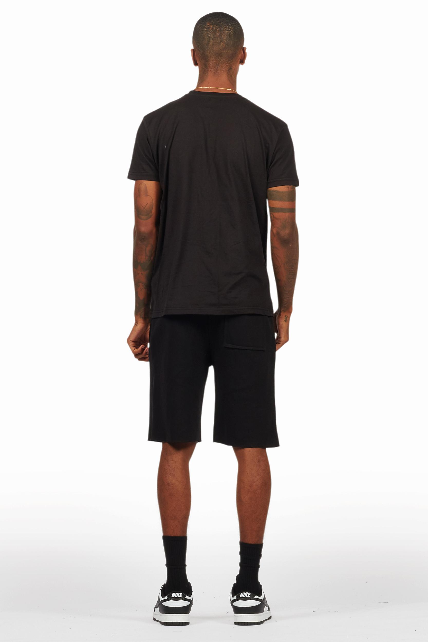 Dray Black/Black T-Shirt/Short Set Male Product Image