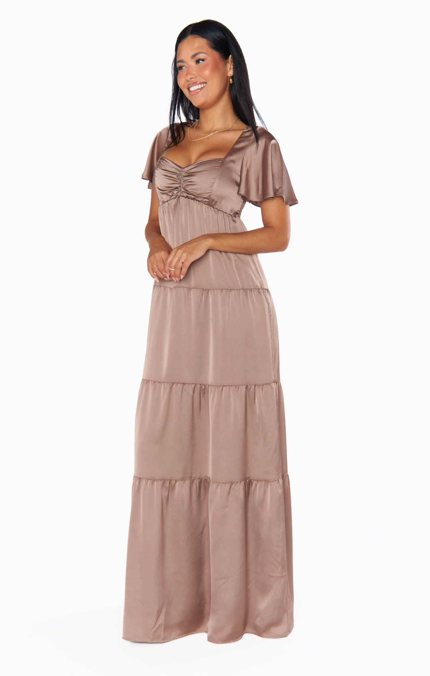 Nicole Maxi Dress ~ Dune Luxe Satin Product Image