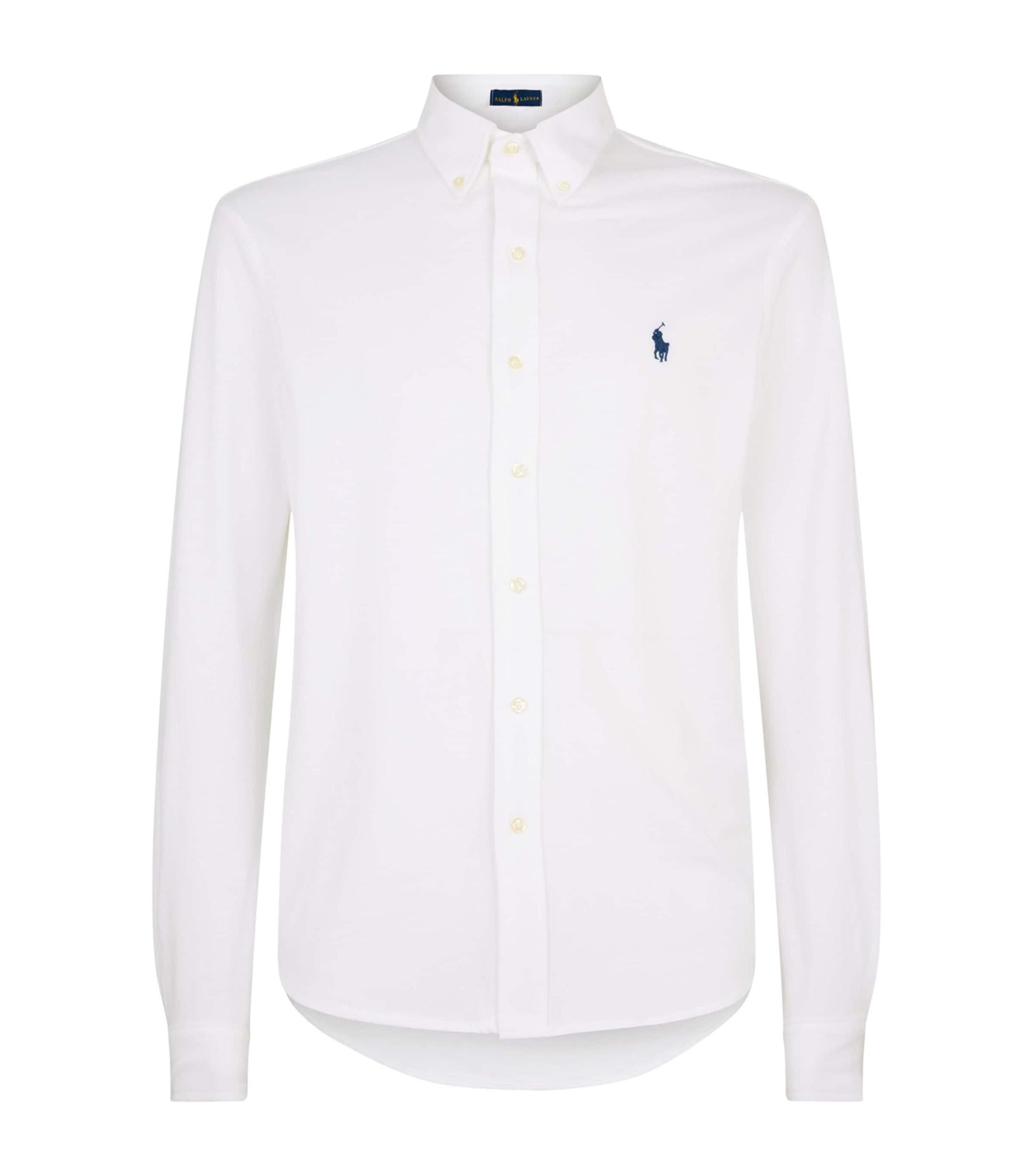 POLO RALPH LAUREN Long-sleeved Button-down Shirt With Tailored Fit In White Product Image