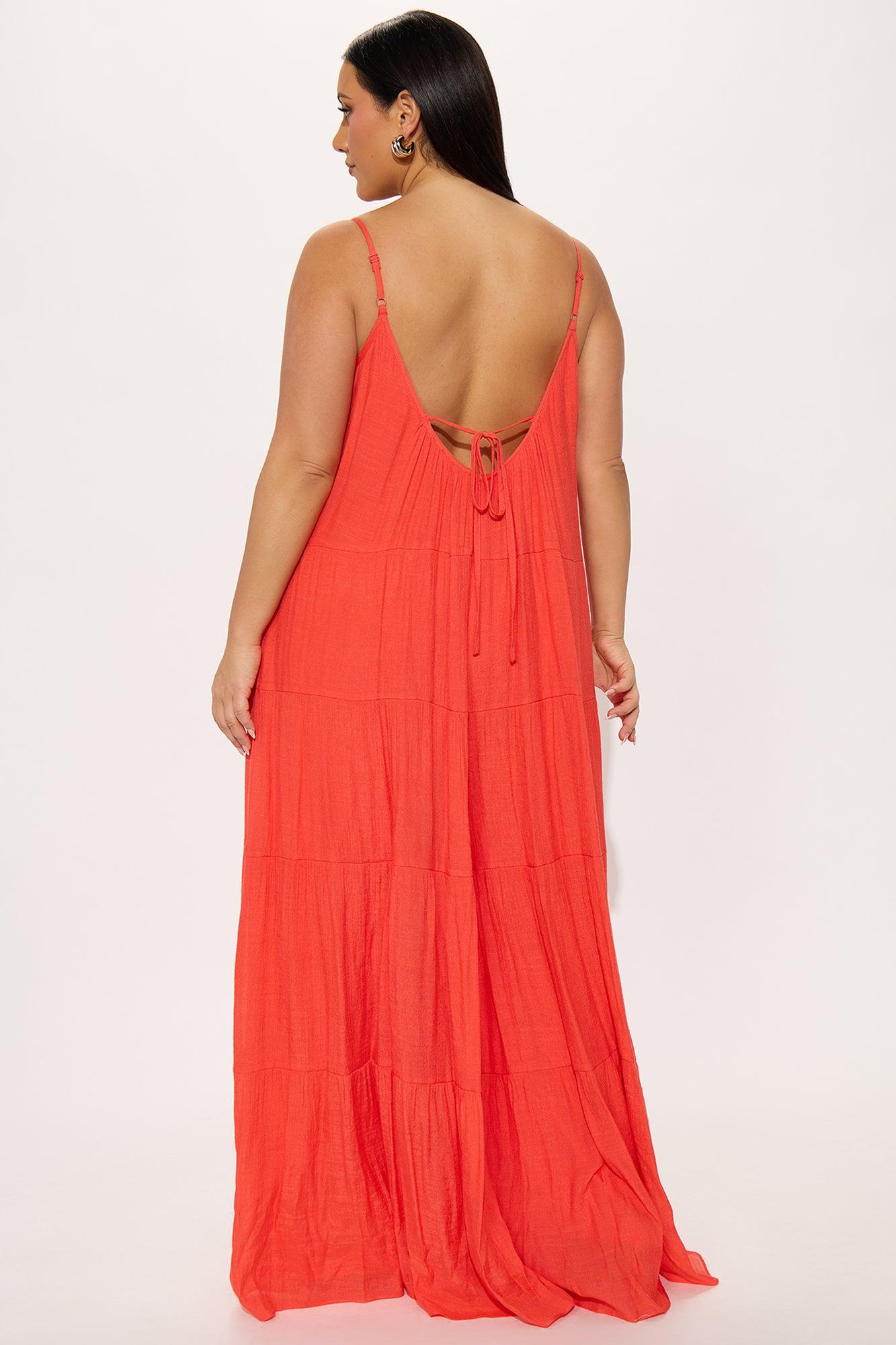 Never Listen Wide Leg Jumpsuit - Orange Female Product Image