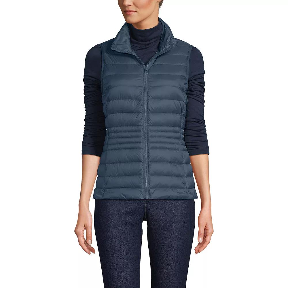 Women's Lands' End Wanderweight Packable Down Vest,  Product Image