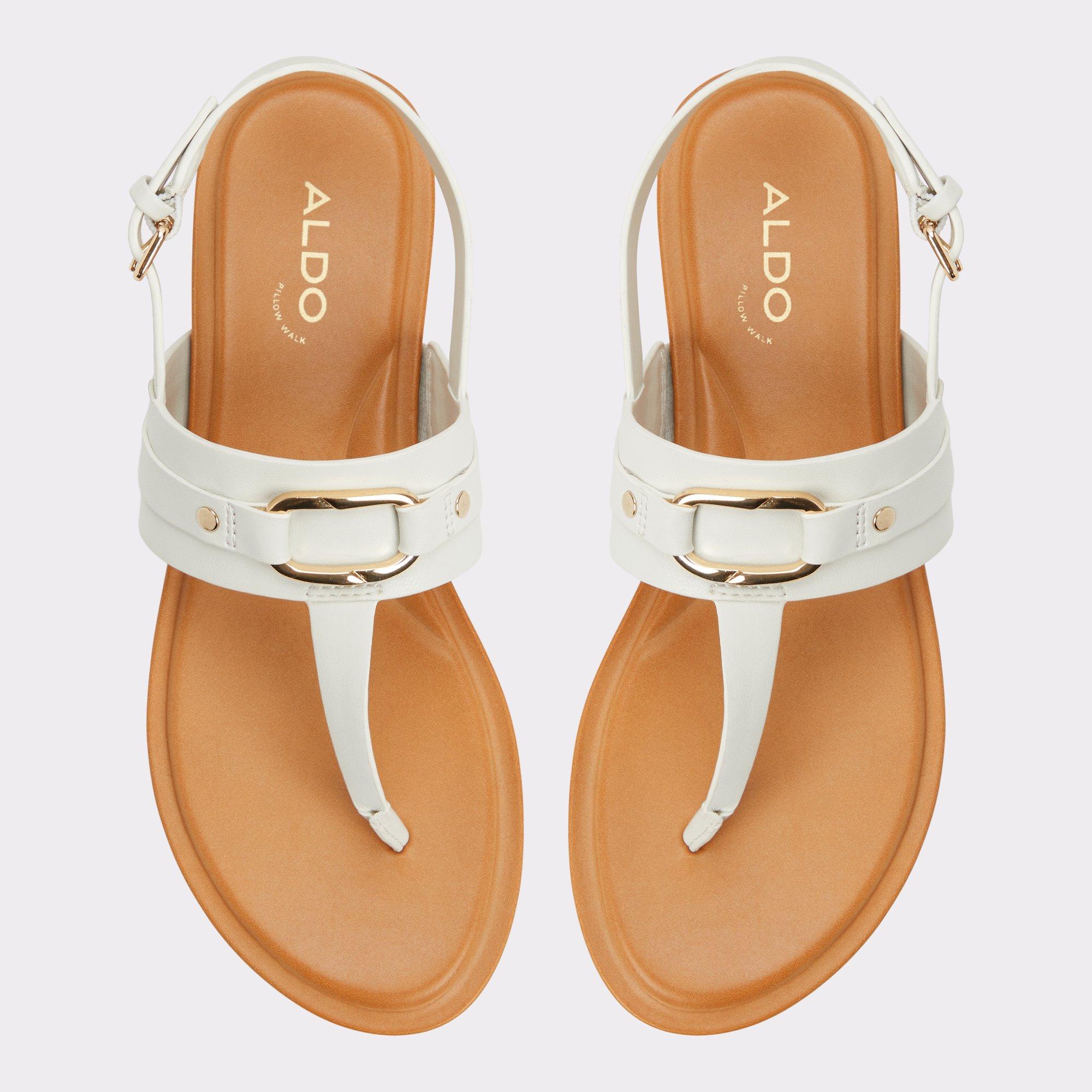 Taylen White/Bone Women's Footbed sandals | ALDO US Product Image