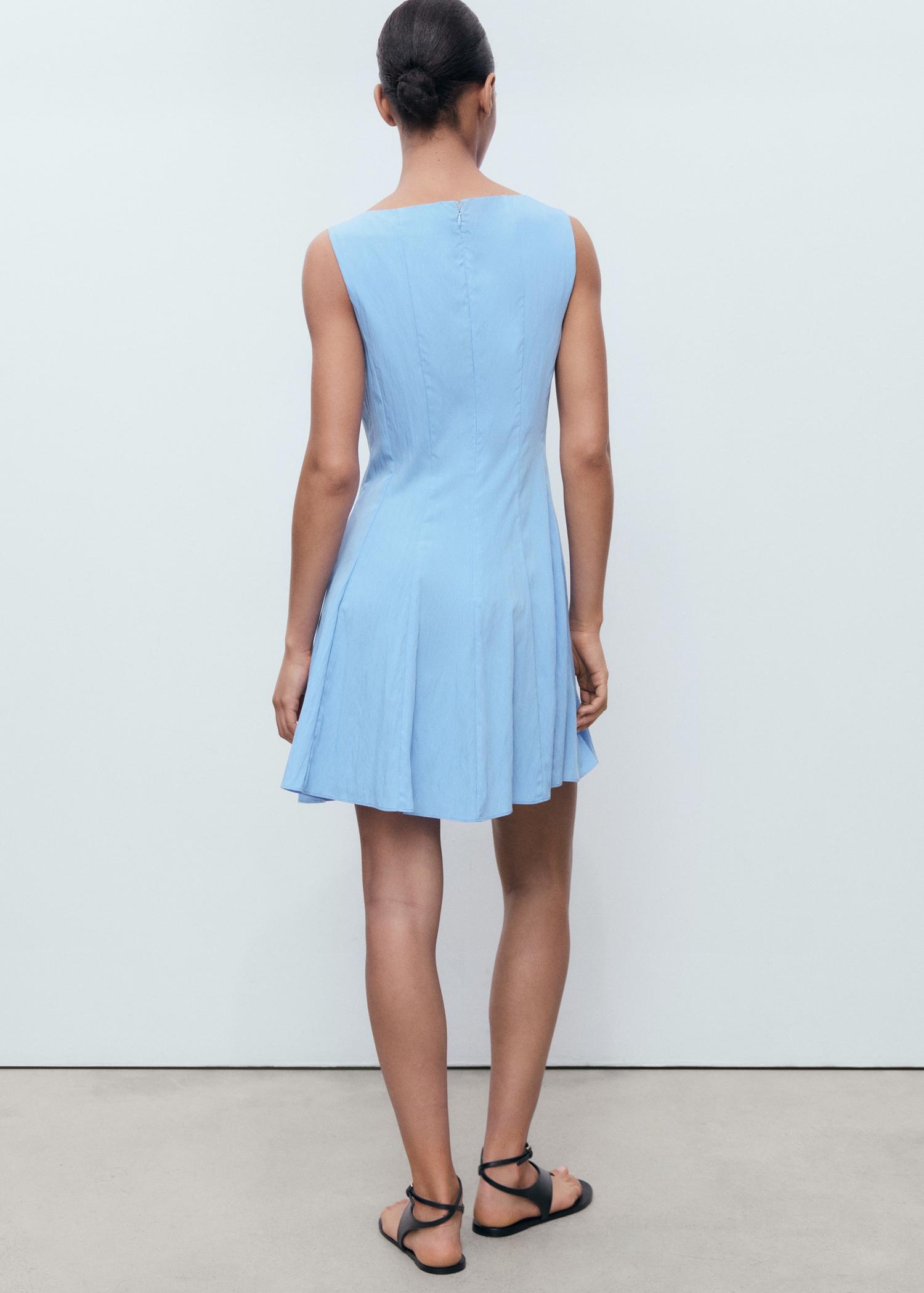 Pleated short dress - Women | MANGO USA Product Image