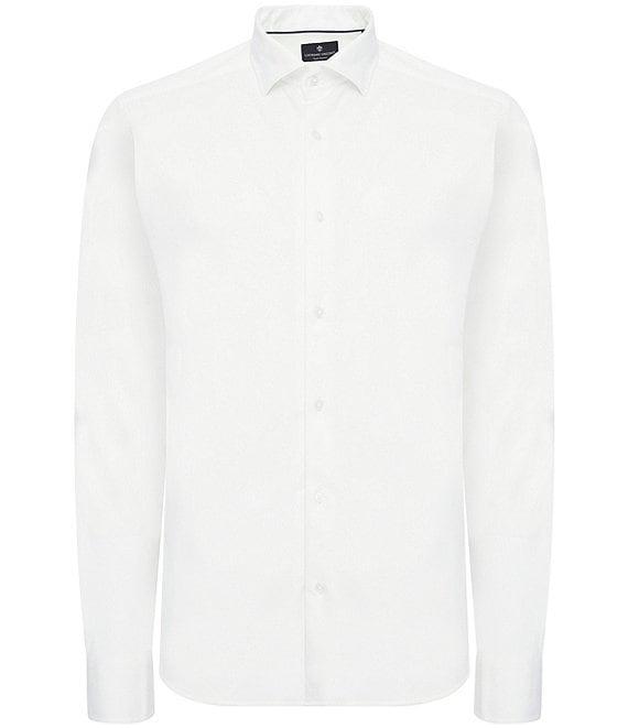 Visconti Big & Tall Melange Knit Long Sleeve Woven Shirt Product Image