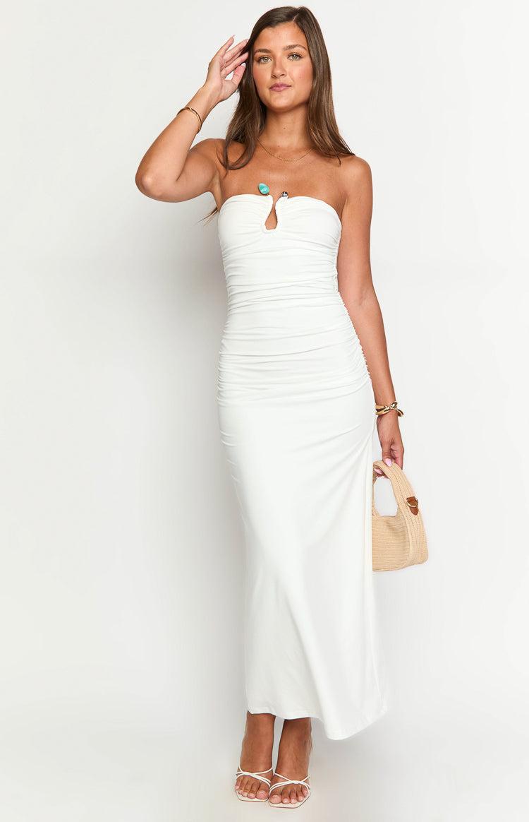 Ark White Strapless Maxi Dress Product Image