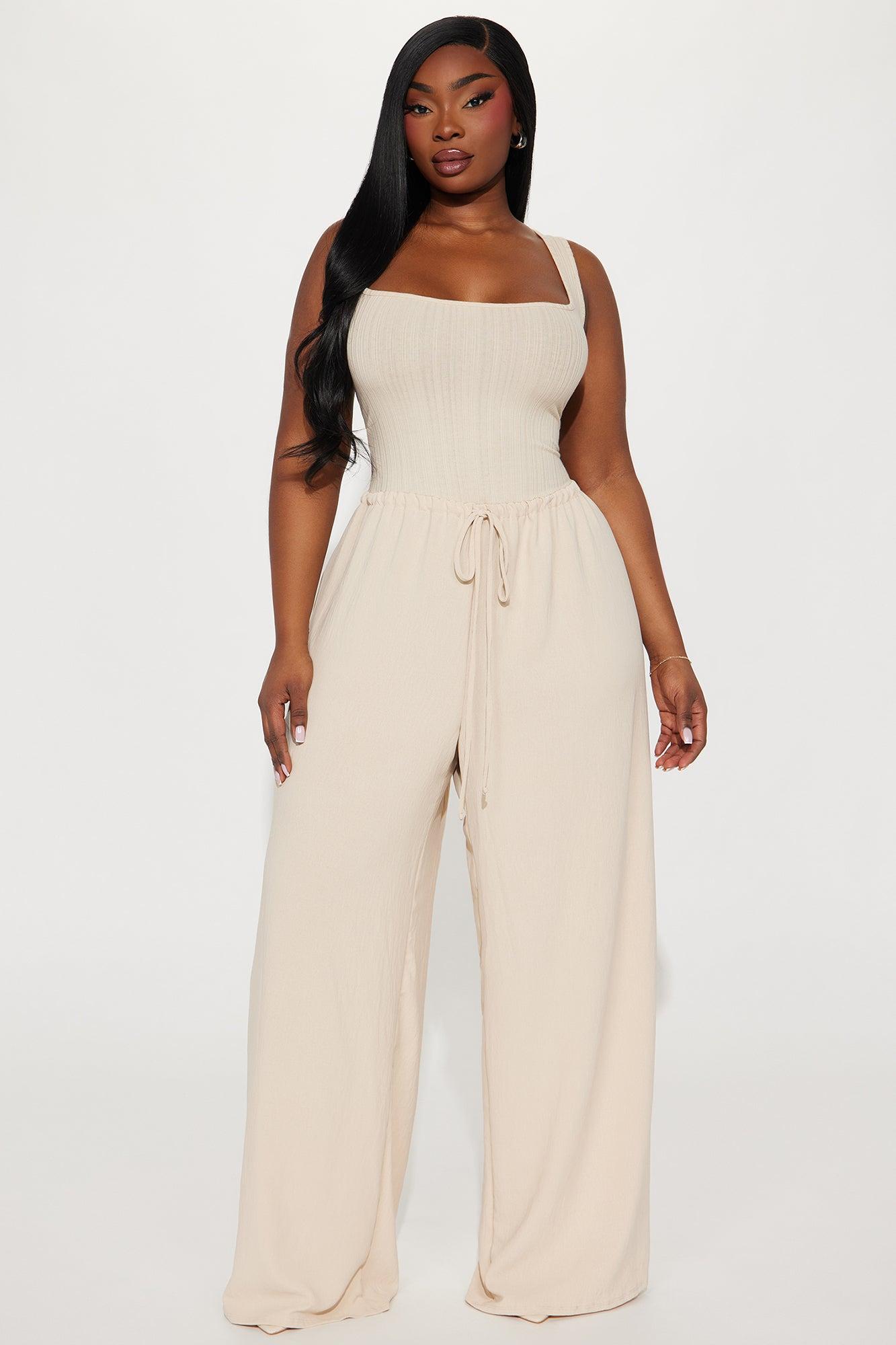 Vacay Mode Jumpsuit - Stone Product Image