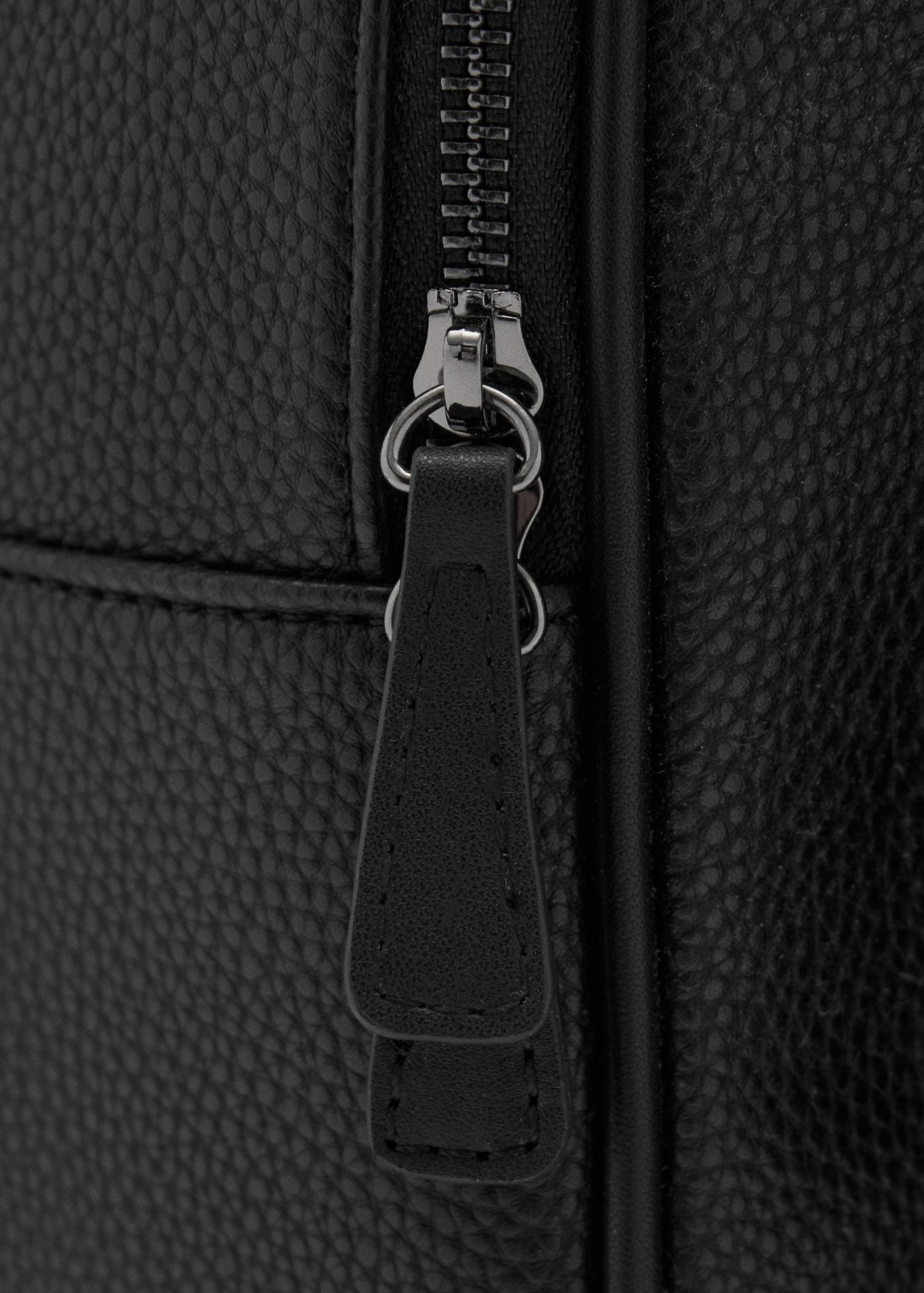 Leather-effect backpack - Men | MANGO USA Product Image