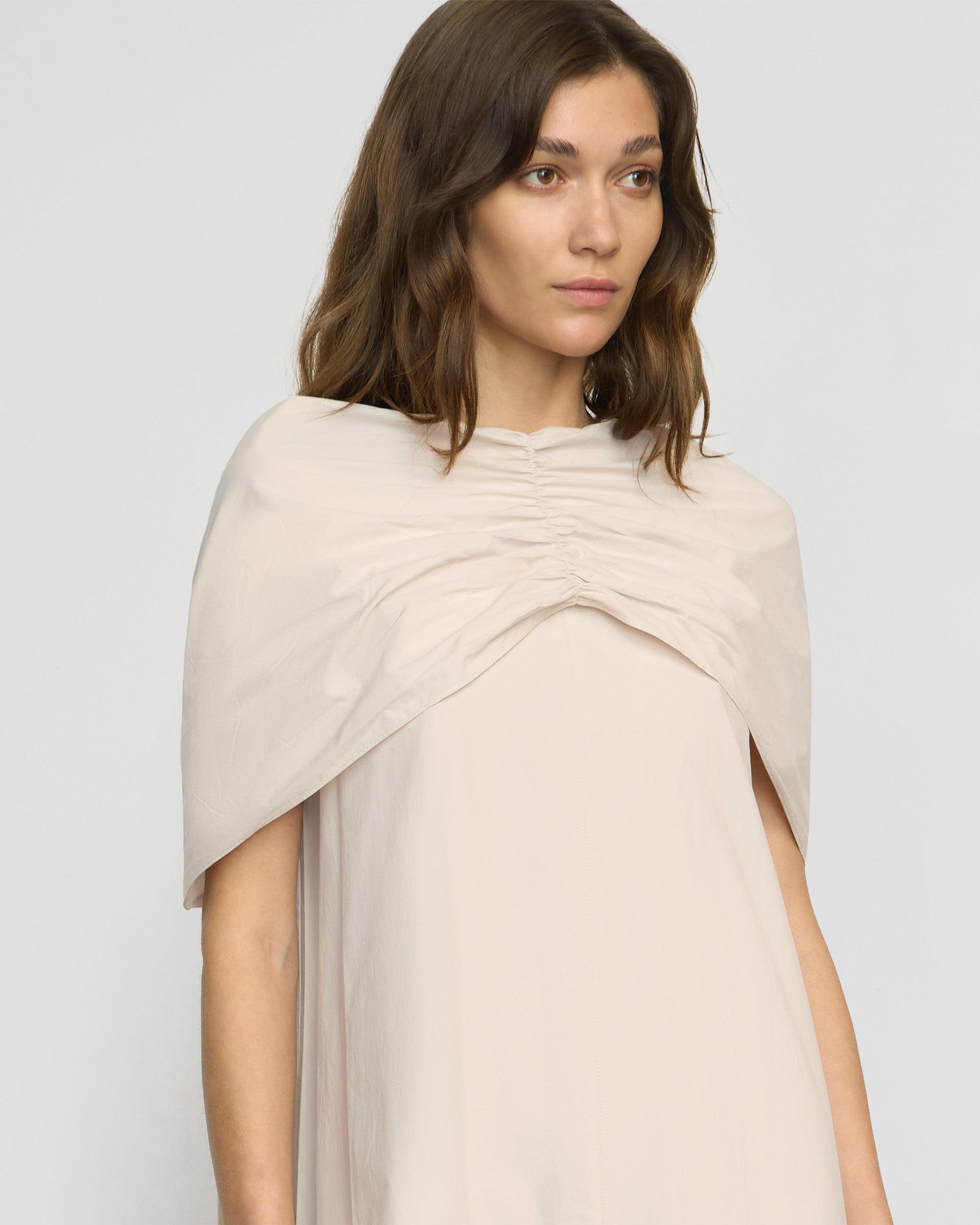 Yasmina Scarf-Neck Cotton Dress Product Image