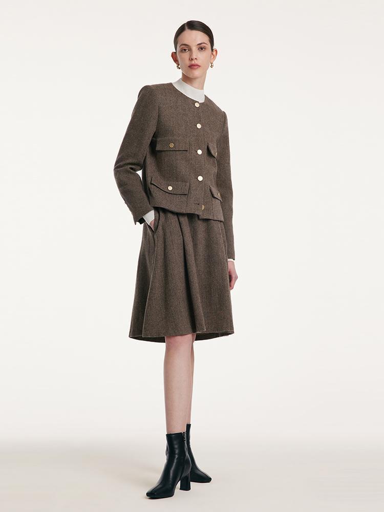 Washable Woolen Classic Women Jacket Product Image