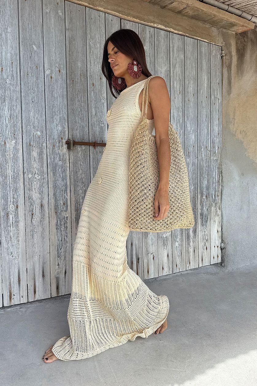 Knitted Crochet Maxi Dress Product Image
