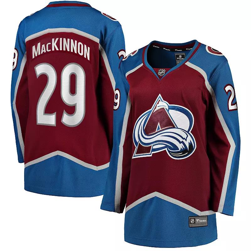 Womens Fanatics Branded Nathan MacKinnon Maroon Home Breakaway Player Jersey Product Image
