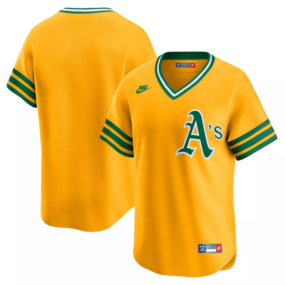 Men's Nike Gold Oakland Athletics Cooperstown Collection Limited Jersey,  Product Image