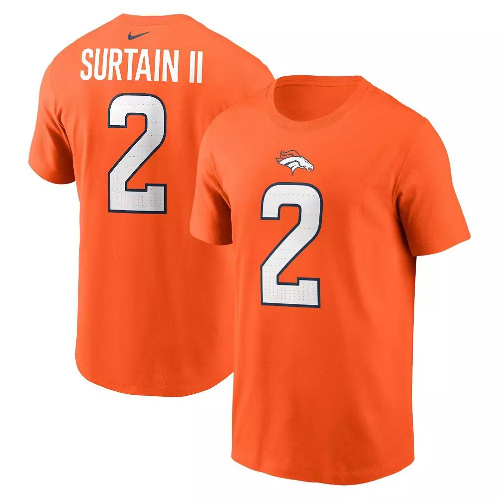 Men's Nike Patrick Surtain II Orange Denver Broncos Name & Number T-Shirt,  Product Image