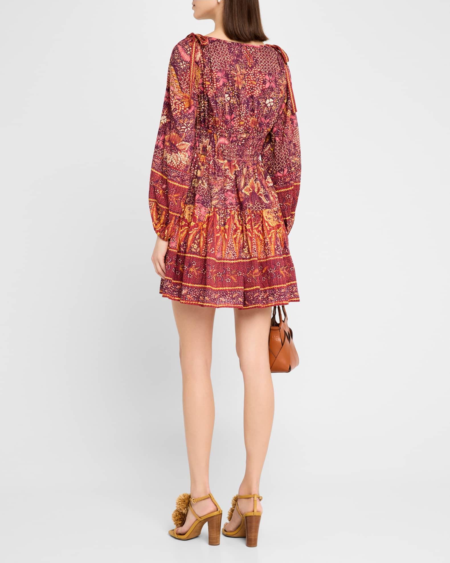 Anika V-Neck Long-Sleeve Mini Dress Product Image