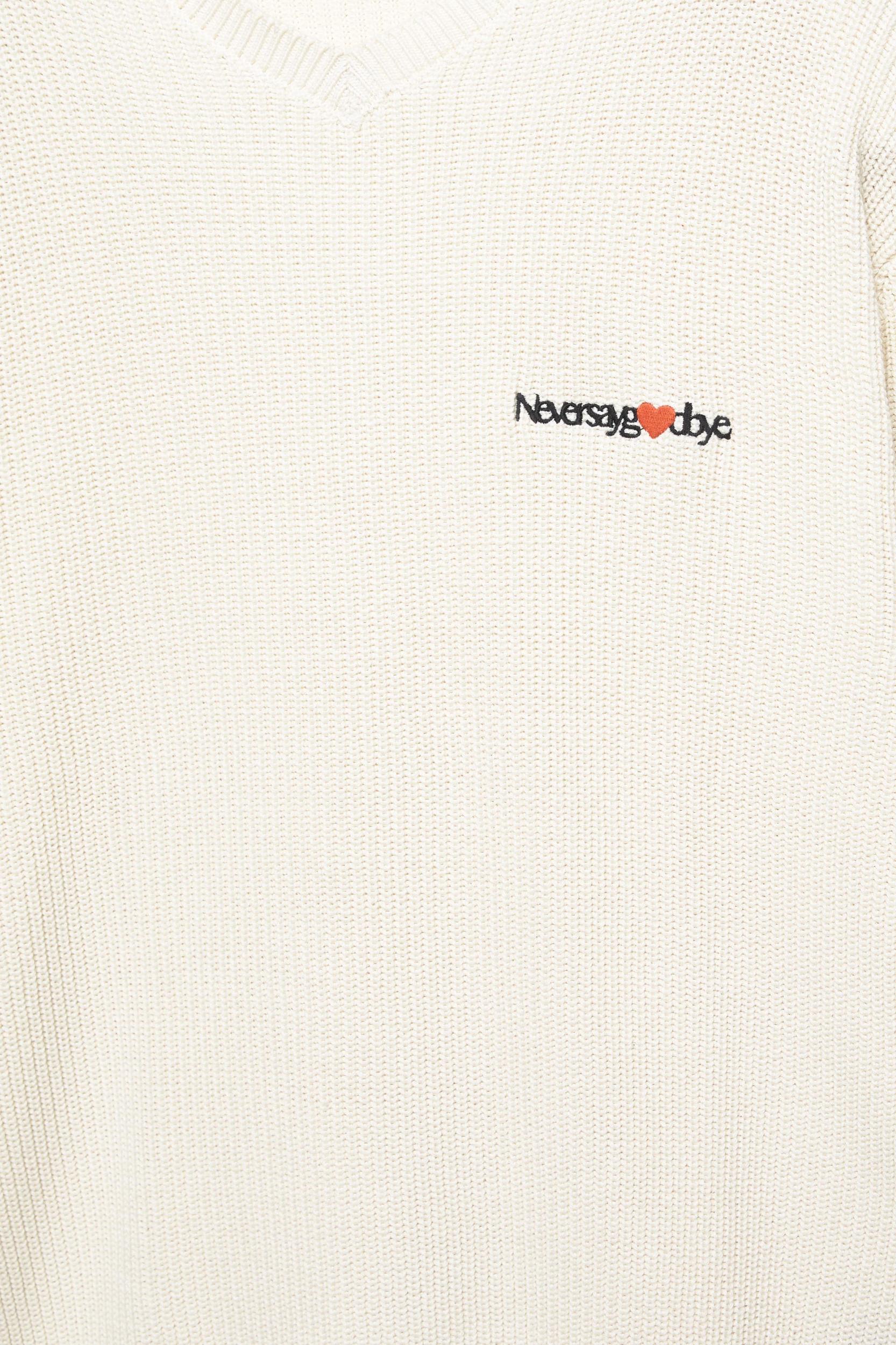 Knit jumper with embroidered text Product Image