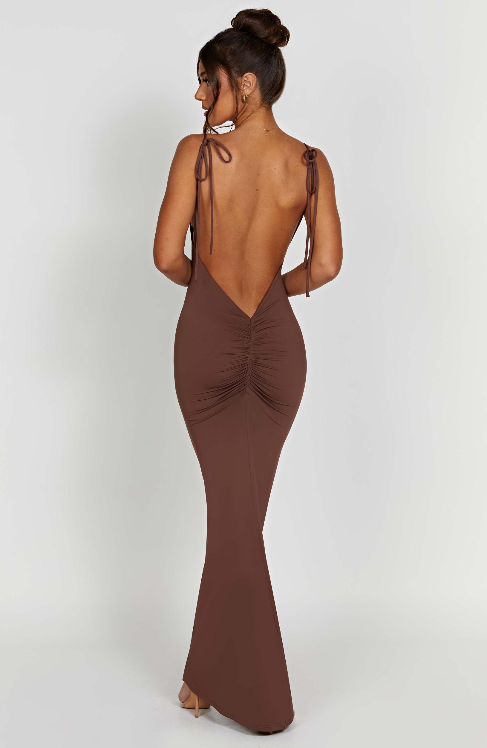 Sanya Maxi Dress - Chocolate Product Image