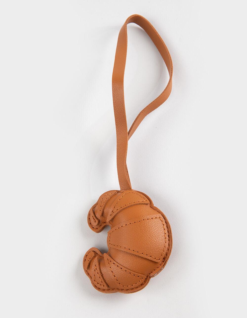 FULL TILT Croissant Faux Leather Bag Charm - BROWN Product Image