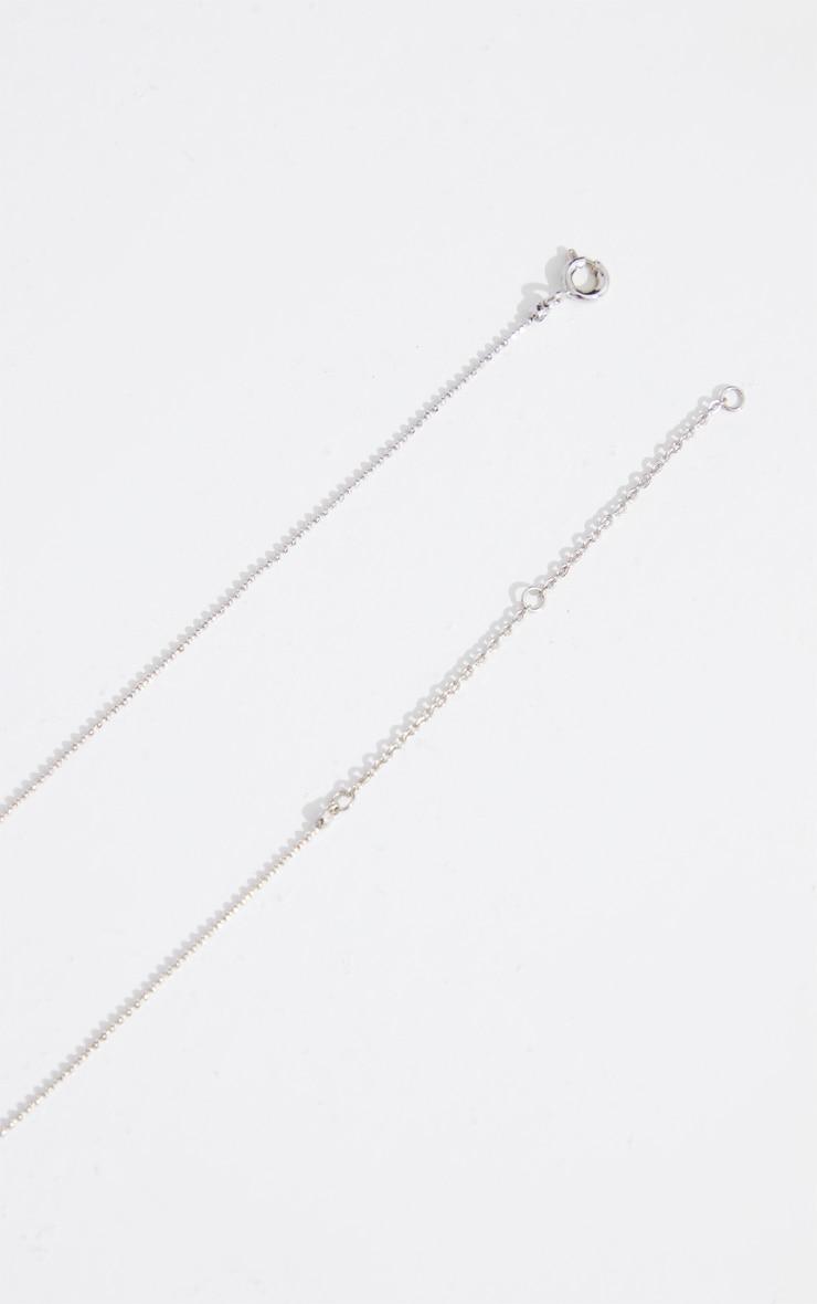Silver Simple Dainty Diamante Cross Necklace Product Image