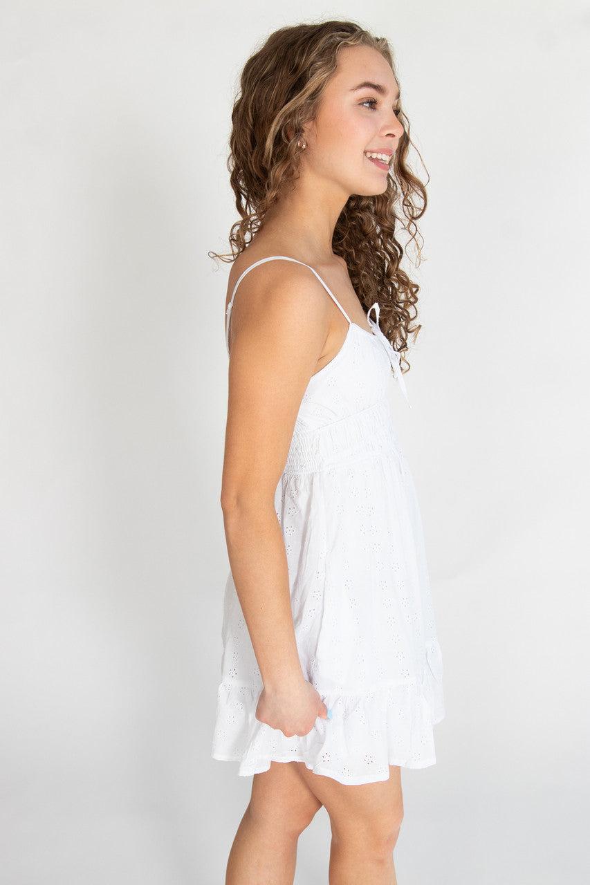 Floral Eyelet Milkmaid Mini Dress Product Image