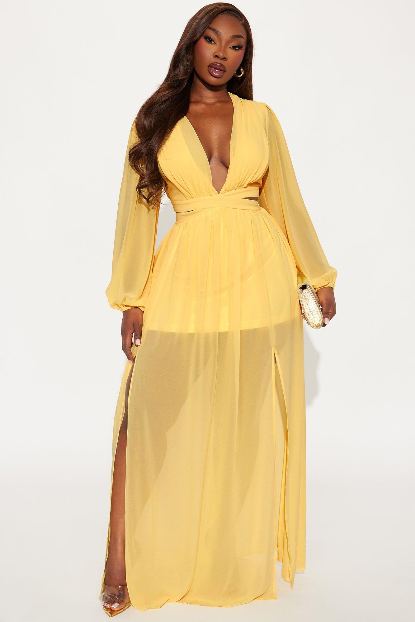 Natalia Maxi Dress - Yellow Product Image