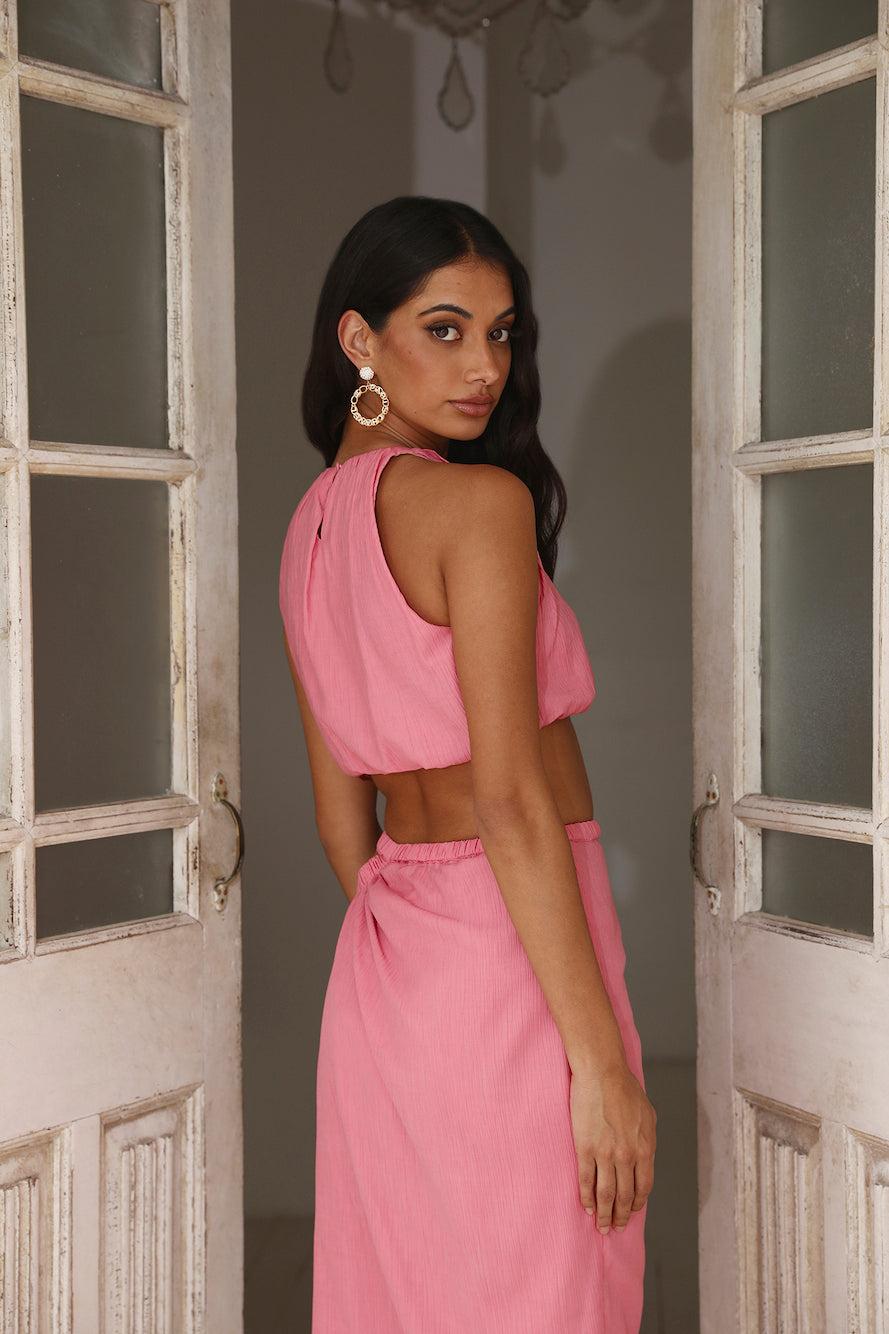 HELLO MOLLY Bit Of Blush Crop Top Pink Product Image