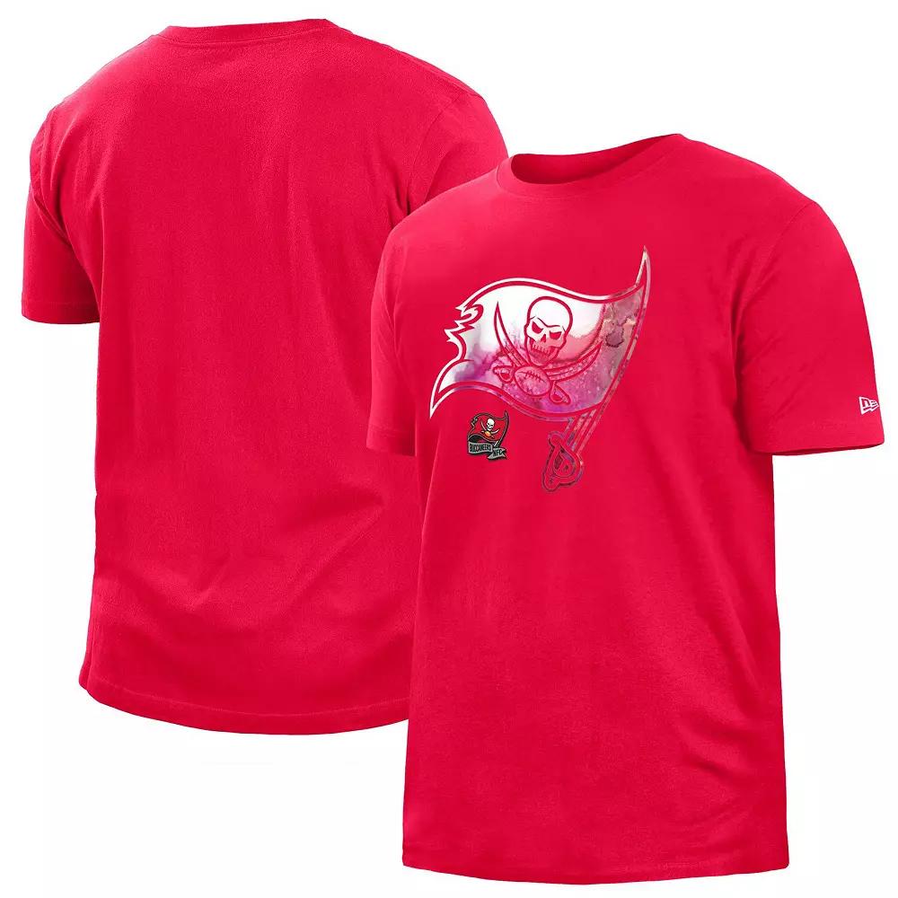 Men's New Era Red Tampa Bay Buccaneers 2022 Sideline Ink Dye T-Shirt,  Product Image