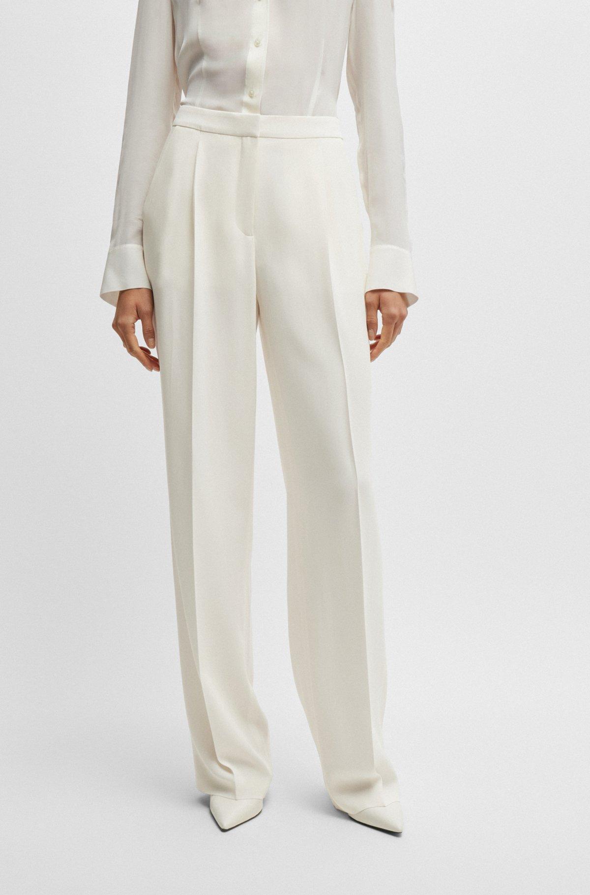 Regular-fit trousers in matte fabric Product Image