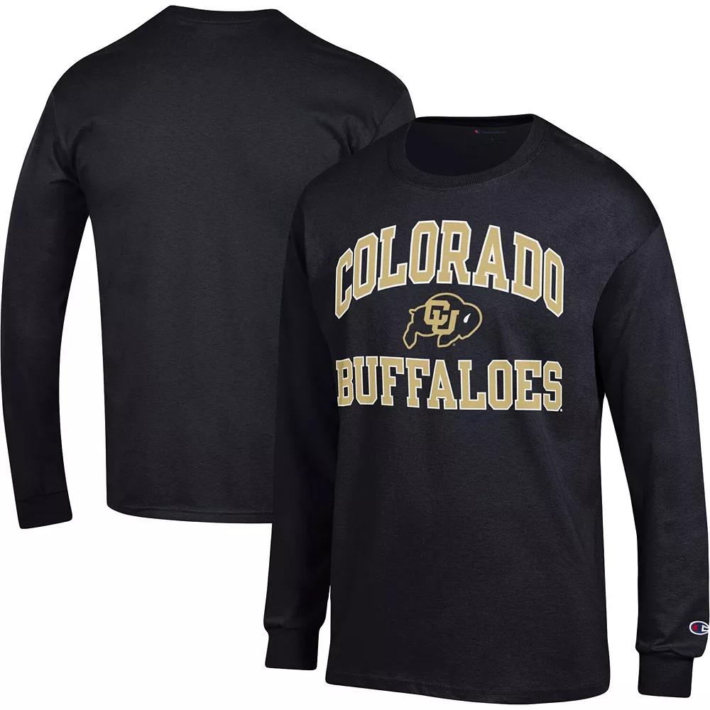 Men's Champion Black Colorado Buffaloes High Motor Long Sleeve T-Shirt,  Product Image