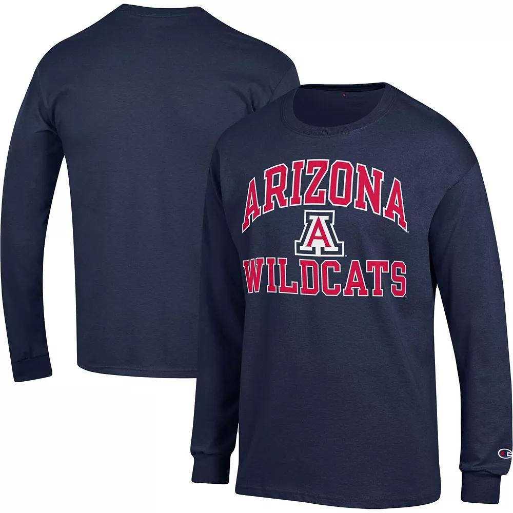 Men's Champion Navy Arizona Wildcats High Motor Long Sleeve T-Shirt, Size: Medium, Blue Product Image