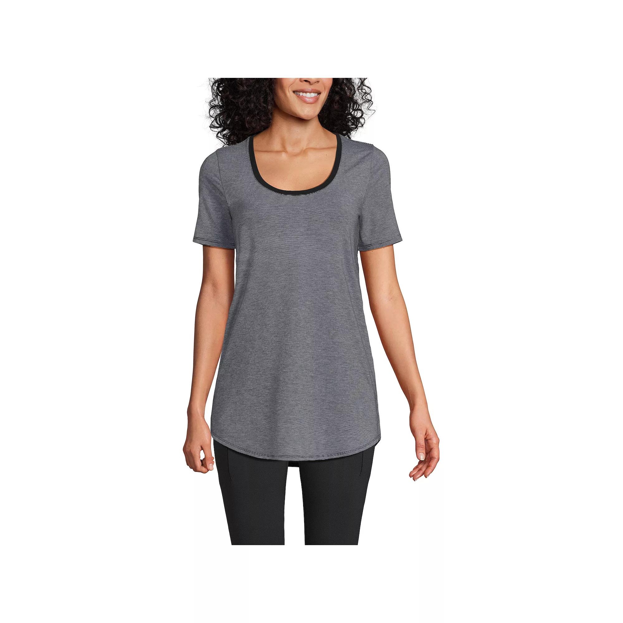 Petite Lands' End Short Sleeve Power Performance Tunic T-Shirt, Women's,  Product Image