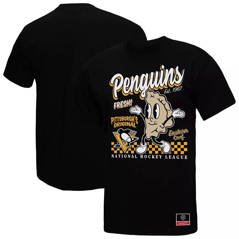 Men's Mitchell & Ness Black Pittsburgh Penguins Local Food T-Shirt, Size: 3XL Product Image