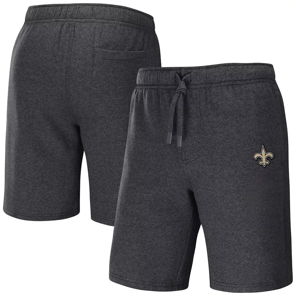 Men's NFL x Darius Rucker Collection by Fanatics Heather Charcoal New Orleans Saints Logo Shorts,  Product Image