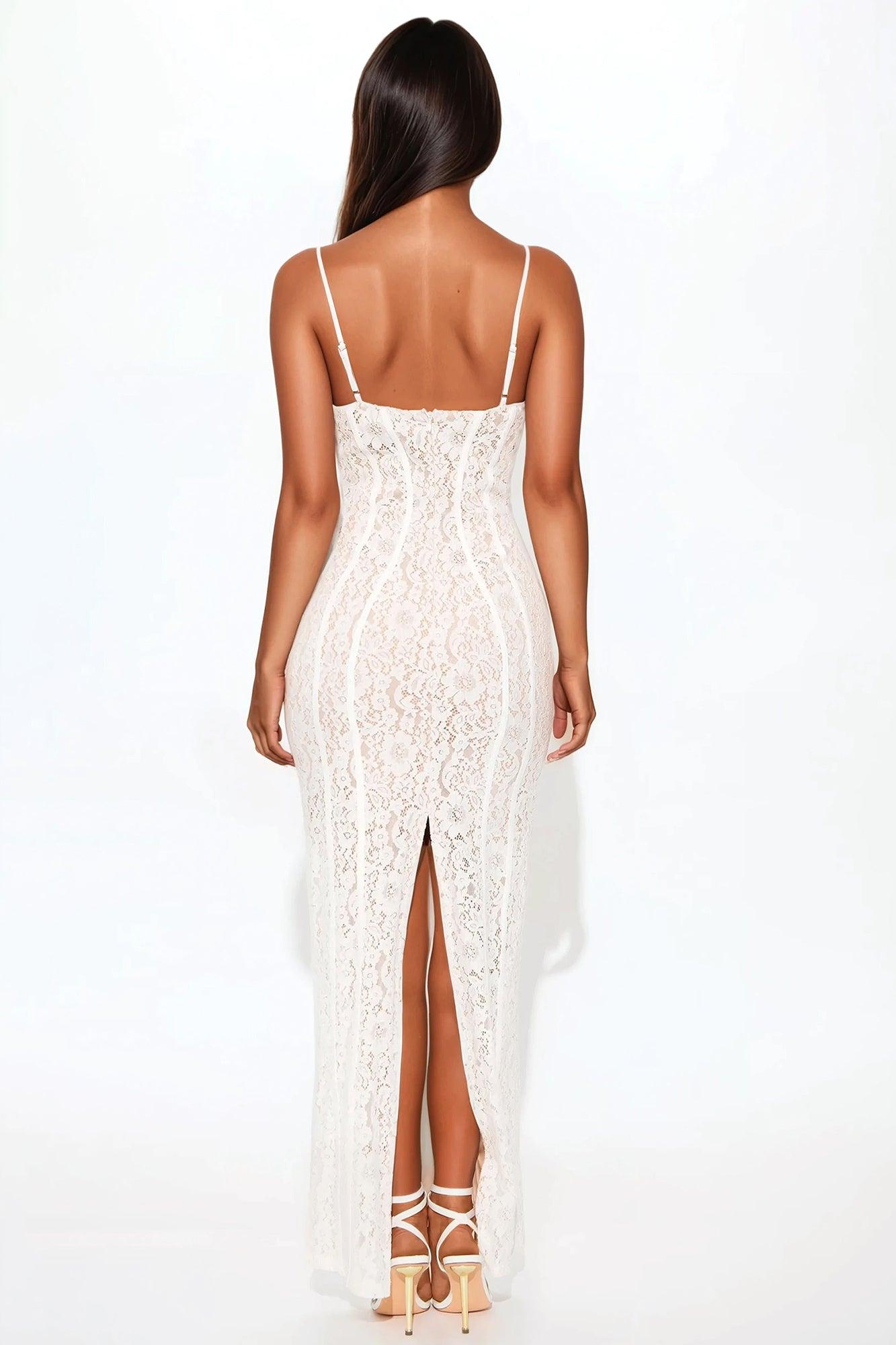 All In Love Lace Maxi Dress - White Product Image