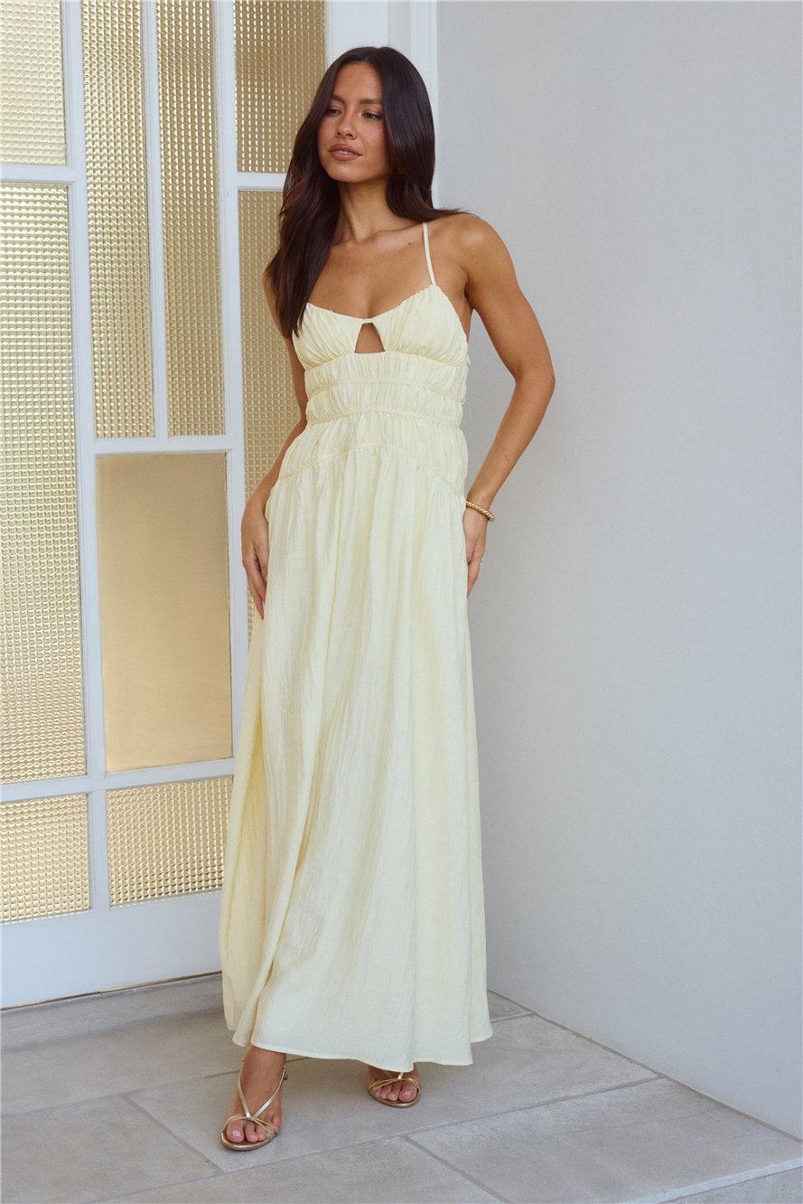 Sunkissed Serenity Maxi Dress Yellow Product Image