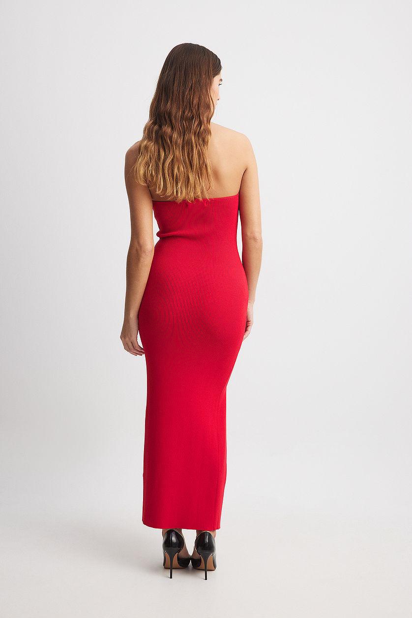 Fine Knitted High Slit Tube Dress Product Image