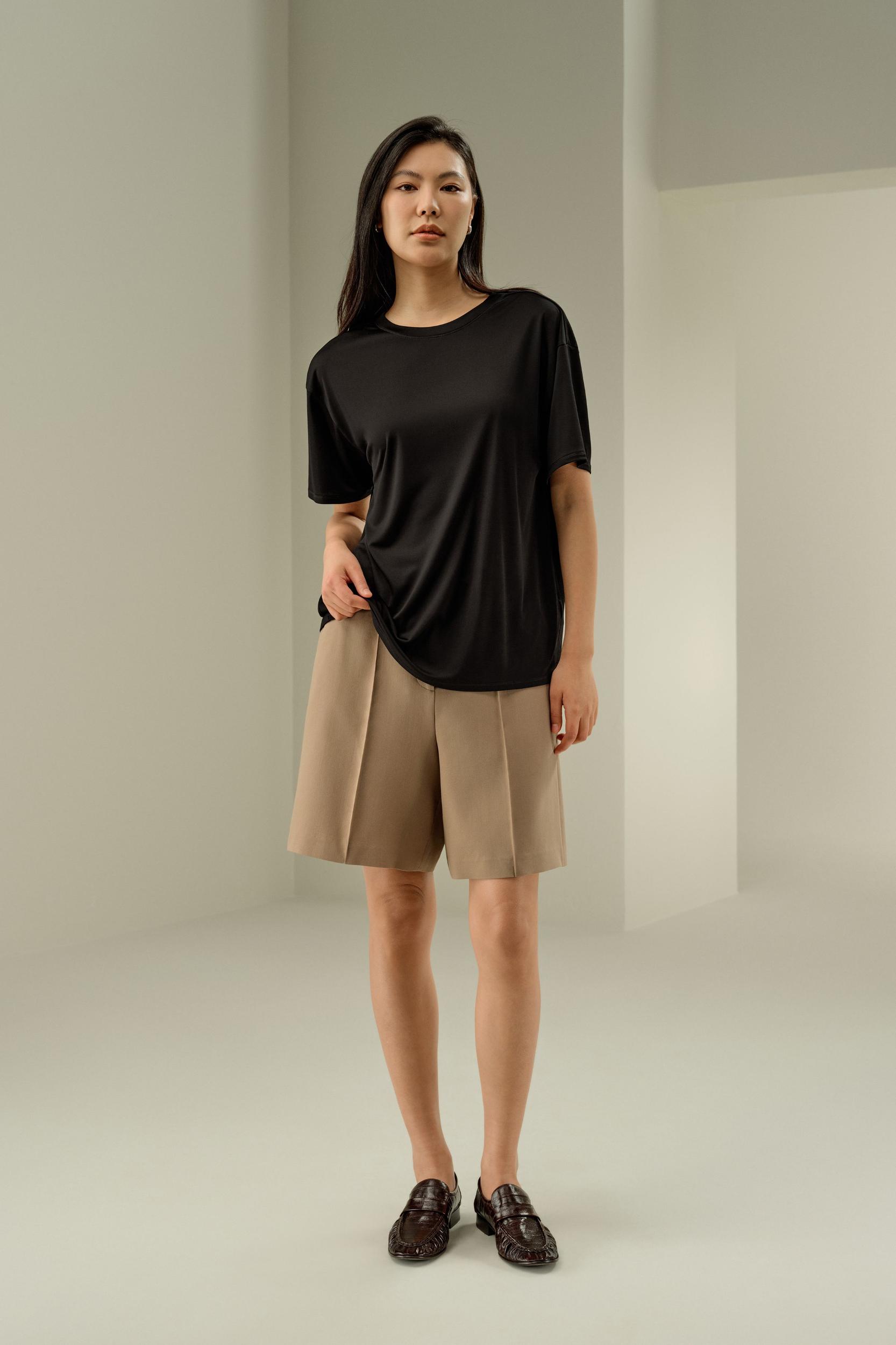 Oversized Silk Jersey Tee Product Image