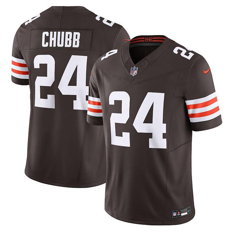 Men's Nike Nick Chubb Brown Cleveland Browns Vapor F.U.S.E. Limited  Jersey, Size: Small Product Image